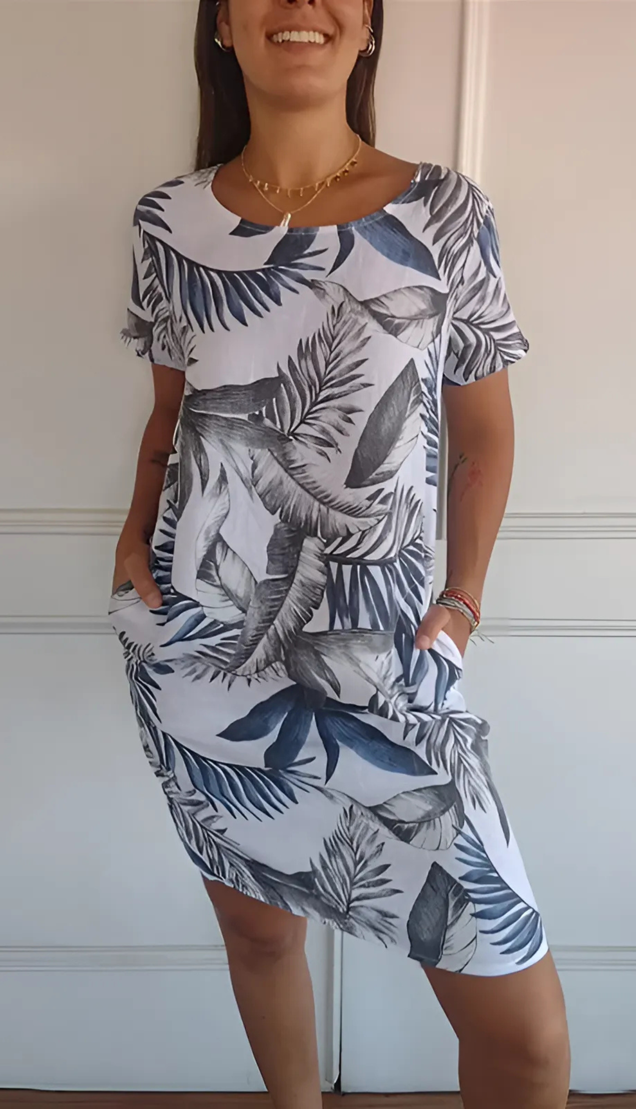 SOLIS | Robe Élegante Confortable à Col Rond
