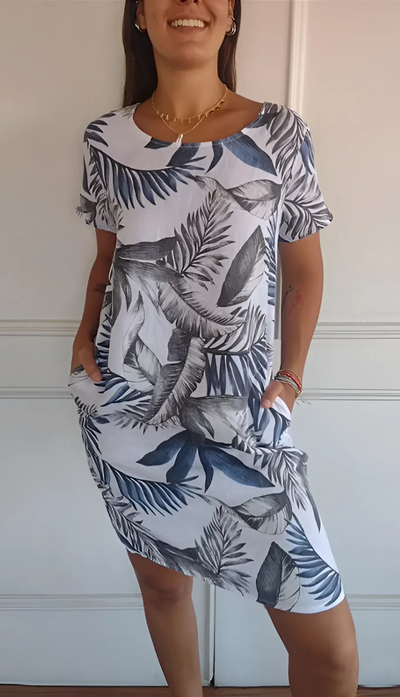 SOLIS | Robe Élegante Confortable à Col Rond