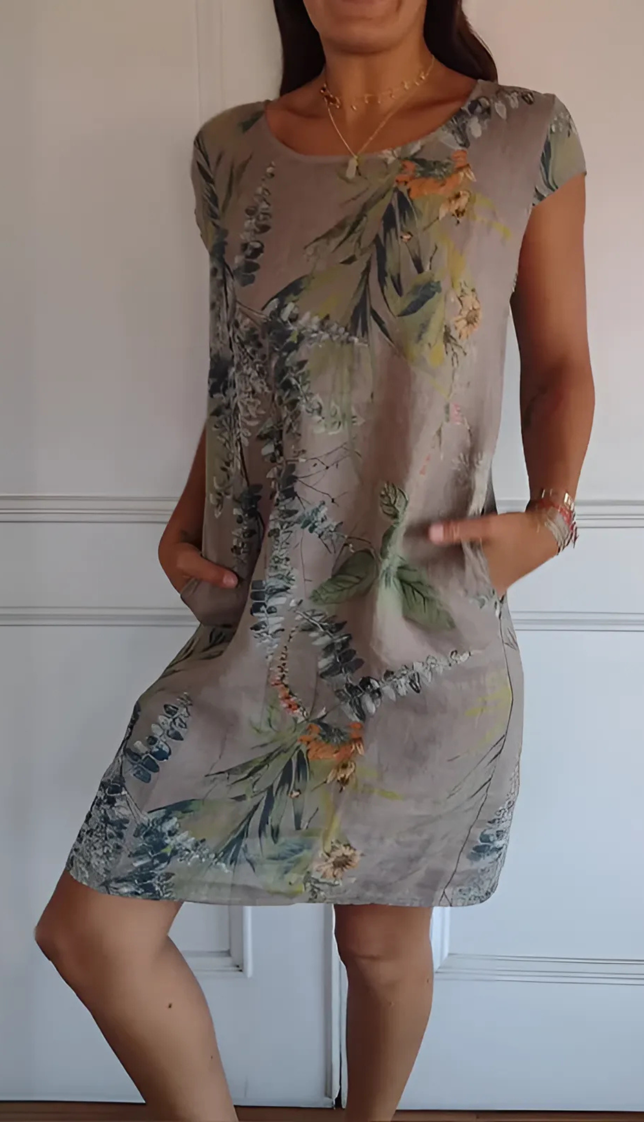 SOLIS | Robe Élegante Confortable à Col Rond