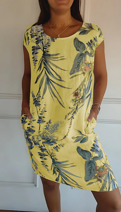 SOLIS | Robe Élegante Confortable à Col Rond