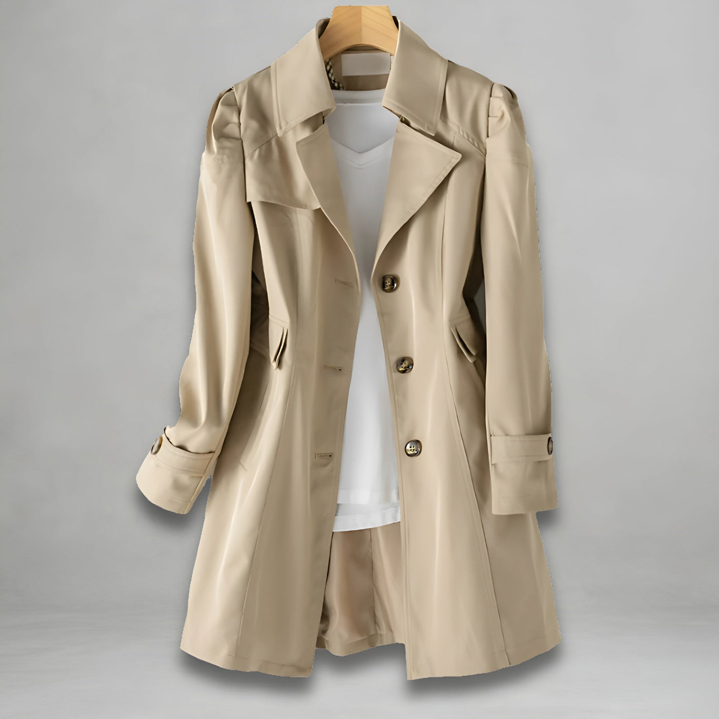ElVA | Water-Repellent Trench Coat
