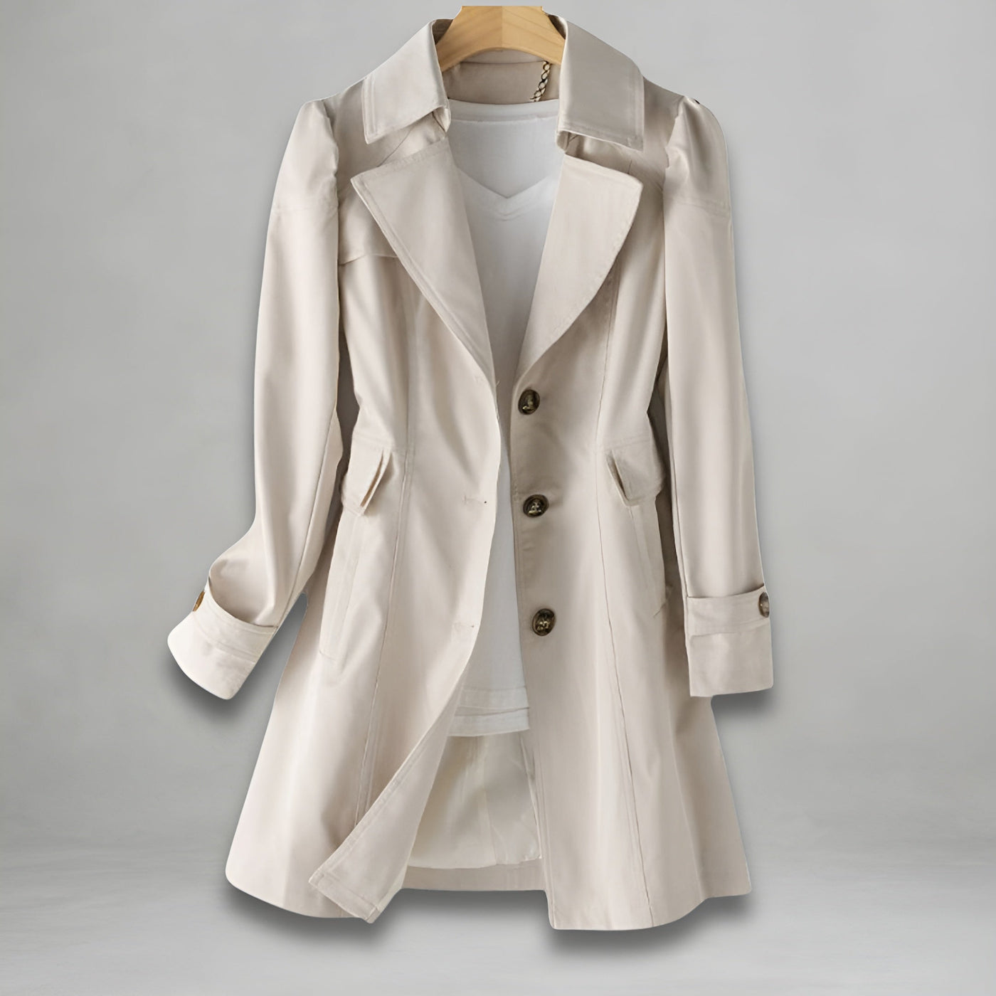 ElVA | Water-Repellent Trench Coat