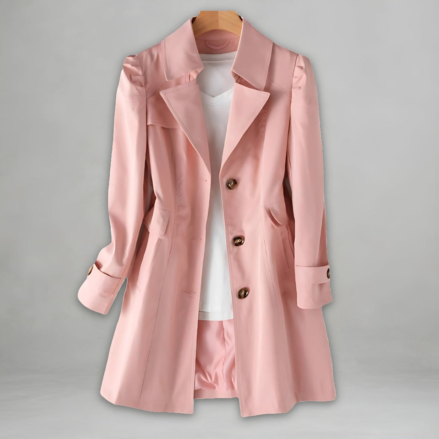 ElVA | Water-Repellent Trench Coat